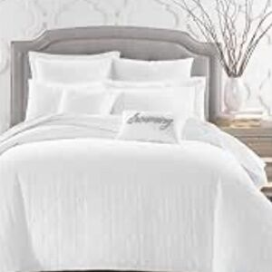 Charter Club Damask Designs Woven Tile Comforter Set, King, White, 3-Piece
